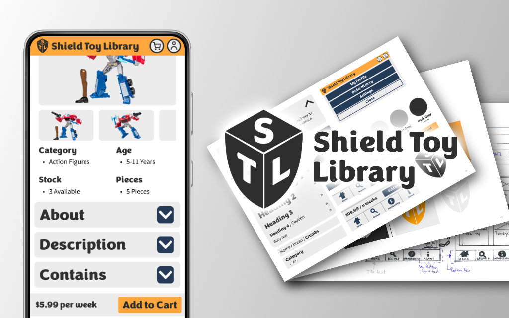 Thumbnail for Toy Library Figma App Project