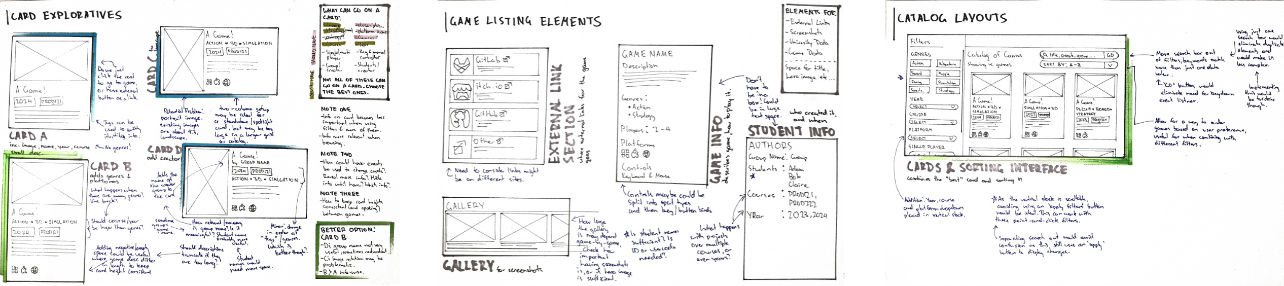 Ideation of filtering and sorting screen